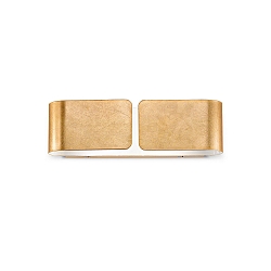 Luminaria de pared CLIP AP2 SMALL ARGENTO de 2 llamas E27 IP20, dorado