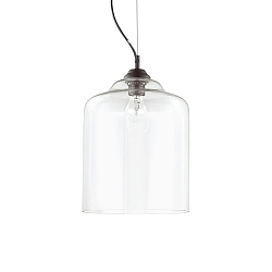 Luminaria colgante BISTRO SP1 SQUARE E27 IP20, transparente