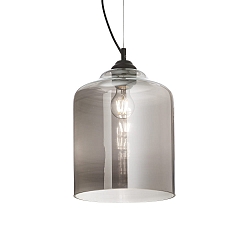 Luminaria colgante BISTR� SP1 SQUARE E27 IP20, color humo, negro