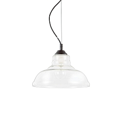 Luminaria colgante BISTRO SP1 PLATE E27 IP20, transparente
