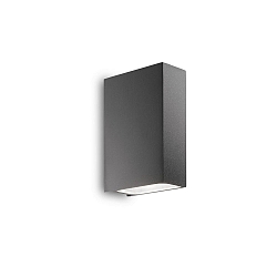 Luminaria de pared para exteriores TETRIS-2 G9 IP44, antracita, mate, recubrimiento con polvo, transparente