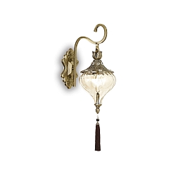 Luminaria de pared HAREM AP1 de 1 llama E27 IP20, lat�n antiguo