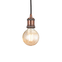 Luminaria colgante FRIDA E27 IP20, cobre antiguo, negro