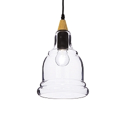 Pendant luminaire GRETEL SP1, 1 flame, E27, black