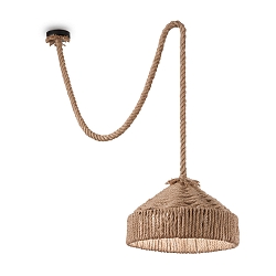 Luminaria colgante CANAPA E27 IP20, estopa