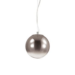 Pendant luminaire MAPA D30, � 30cm, E27 max. 60W, nuanced chrome glass, clear