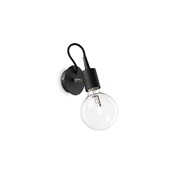 Luminaria de pared EDISON giratorio, inclinable E27 IP20, negro