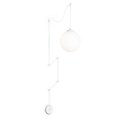 Luminaria colgante BOA de 1 llama E27 IP20, blanco mate