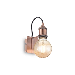Luminaria de pared FRIDA E27 IP20, cobre antiguo, negro