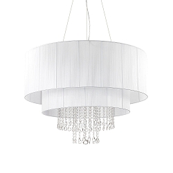 Luminaria colgante OPERA de 10 llamas, ajustable E27 IP20, blanco