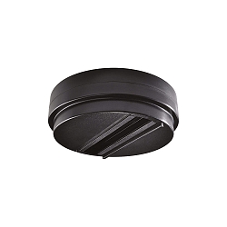 Roseta de techo trif�sico QUICK | SMILE | FOX - SINGLE ON-OFF redondo, on/off, negro mate