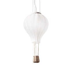 Luminaria colgante DREAM BIG E27 IP20, estopa, blanco