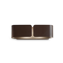 Luminaria de pared CLIP SMALL de 2 llamas E27 IP20, acero corten (autopatinable)