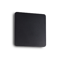 Luminaria de pared COVER SQUARE indirecta IP20, �palo, negro, con recubrimiento de polvo
