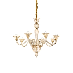 Luminaria colgante BRIGITTA de 8 llamas E14 IP20, �mbar