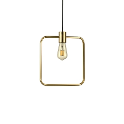 Luminaria colgante ABC E27 IP20, lat�n cepillado, negro