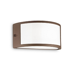 Luminaria de pared para exteriores REX-1 E27 IP44, blanco, marr�n caf�