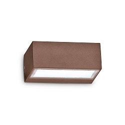 Luminaria de pared para exteriores TWIN BIG G9 IP44, marr�n caf�