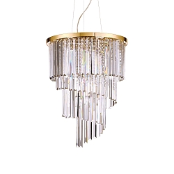 Luminaria colgante CARLTON de 12 llamas E14 IP20, dorado