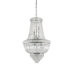 Luminaria colgante DUBAI de 10 llamas E14 IP20, cromo