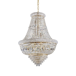 Pendant luminaire DUBAI, 24 flames,  � 80cm, E14, metal / refined chrystal