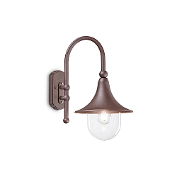 Luminaria de pared para exteriores CIMA E27 IP43, marr�n caf�