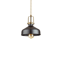 Luminaria colgante ERIS-2 E27 IP20, dorado mate, negro