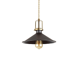 Luminaria colgante ERIS-3 E27 IP20, dorado mate, negro