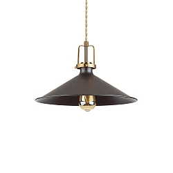 Luminaria colgante ERIS-4 E27 IP20, dorado mate, negro