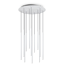 LED pendant luminaire FILO, 12-flame, adjustable height, 23W 3000K