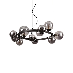 Luminaria colgante PERLAGE de 11 llamas, redondo G9 IP20, negro 