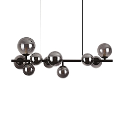 Luminaria colgante PERLAGE de 10 llamas, horizontal G9 IP20, negro 