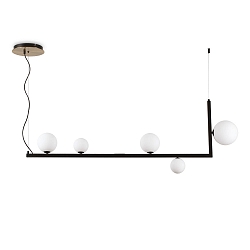Luminaria colgante BIRDS SP5 de 5 llamas, ajustable G9 IP20, negro mate 