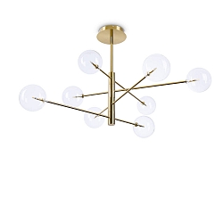 Luminaria colgante EQUINOXE SP8 de 8 llamas G4 IP20, cromo