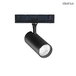Foco trifsico FOX LED con adaptador LED IP20, negro regulable