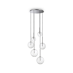 Luminaria colgante EQUINOXE G4 IP20, cromo 