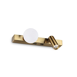 Luminaria de pared PING PONG con punto LED IP20, lat�n 