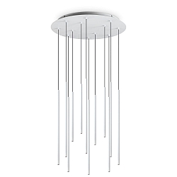 pendant luminaire FILO 12 flames IP20, white 