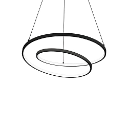 Luminaria colgante OZ D60 ON-OFF redondo, on/off IP20, negro mate 