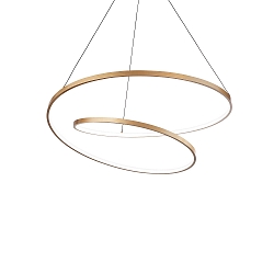 Luminaria colgante OZ D60 ON-OFF redondo, on/off IP20, lat�n cepillado 