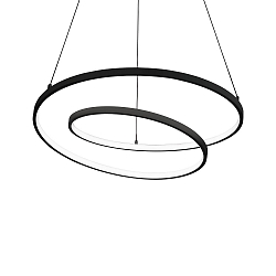 Luminaria colgante OZ D80 ON-OFF redondo, on/off IP20, negro mate 
