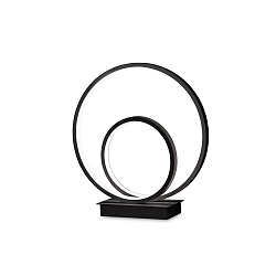 Luminaria de mesa OZ TL ON-OFF redondo, con interruptor IP20, negro mate 