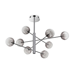 pendant luminaire EQUINOXE 8 flames G4 IP20, smoky colour 
