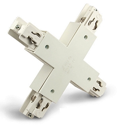 Conector en X trifásico CLASSIC, brillante, blanco