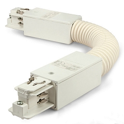 Conector flexible trifásico CLASSIC, brillante, blanco