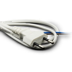 Cable de conexión con conector macho, blanco