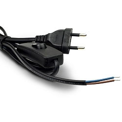 Cable de conexión con conector macho, negro