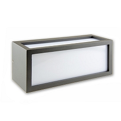 Luminaria de pared BOX-II E27 IP54, antracita regulable