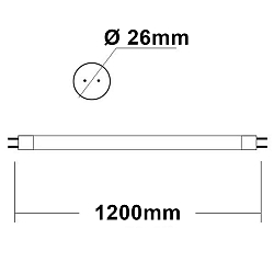 Tubo LED T8 NANO+ G13 18W 2600lm 6000K 300� CRI >80 