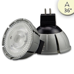 Full spectrum LED spot MR16 COB, 12V AC / DC, GU5.3, 7W 3000K 520lm 36�, CRI>98, dimmable